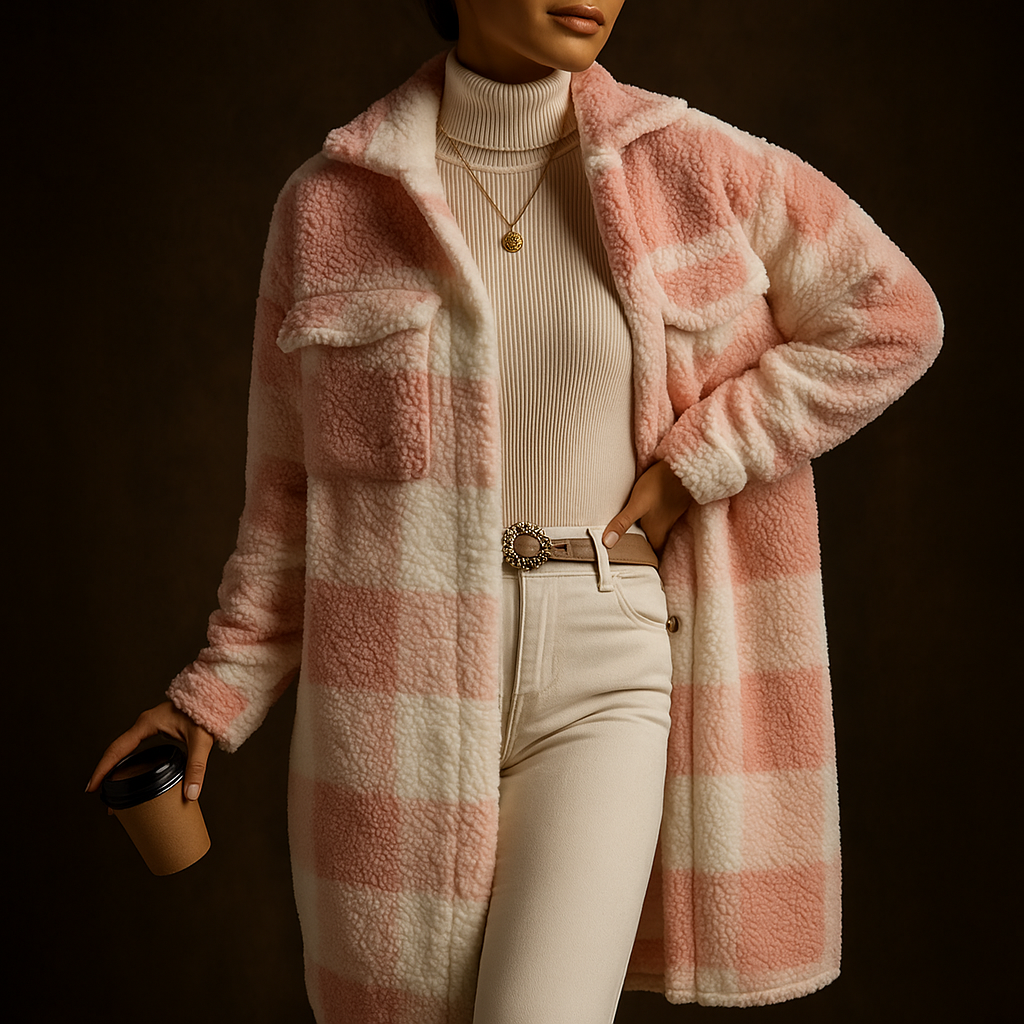Greta | Women’s Plaid Longline Overcoat