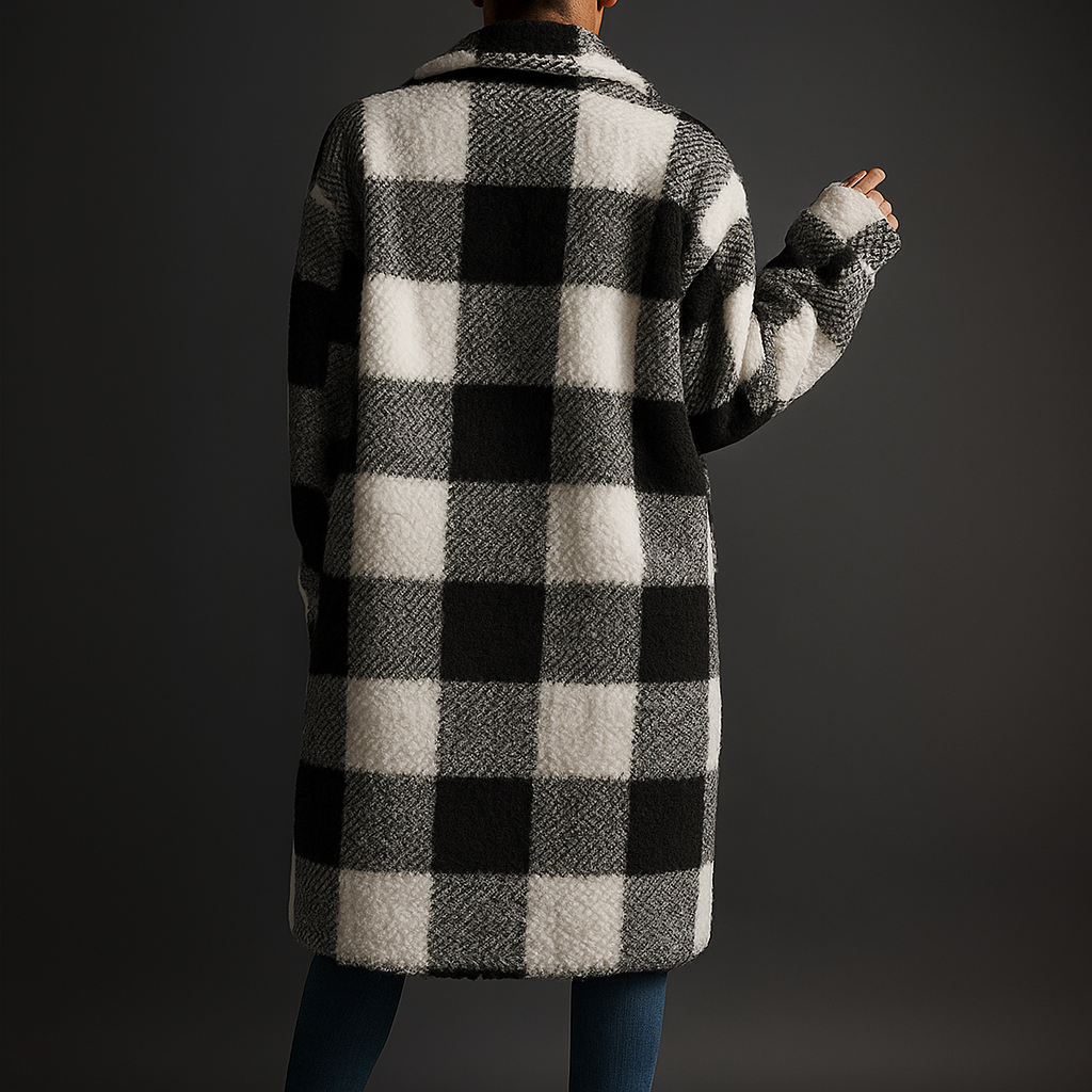 Greta | Women’s Plaid Longline Overcoat
