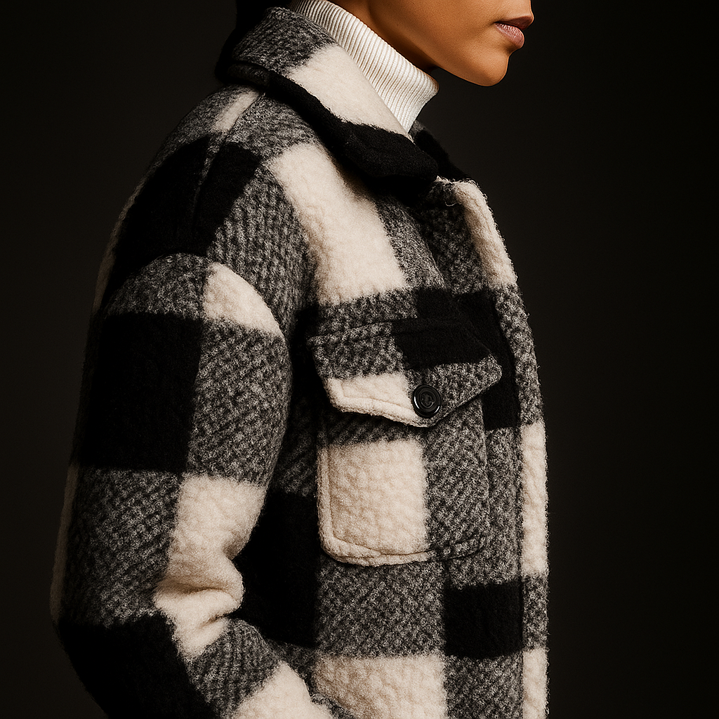 Greta | Women’s Plaid Longline Overcoat