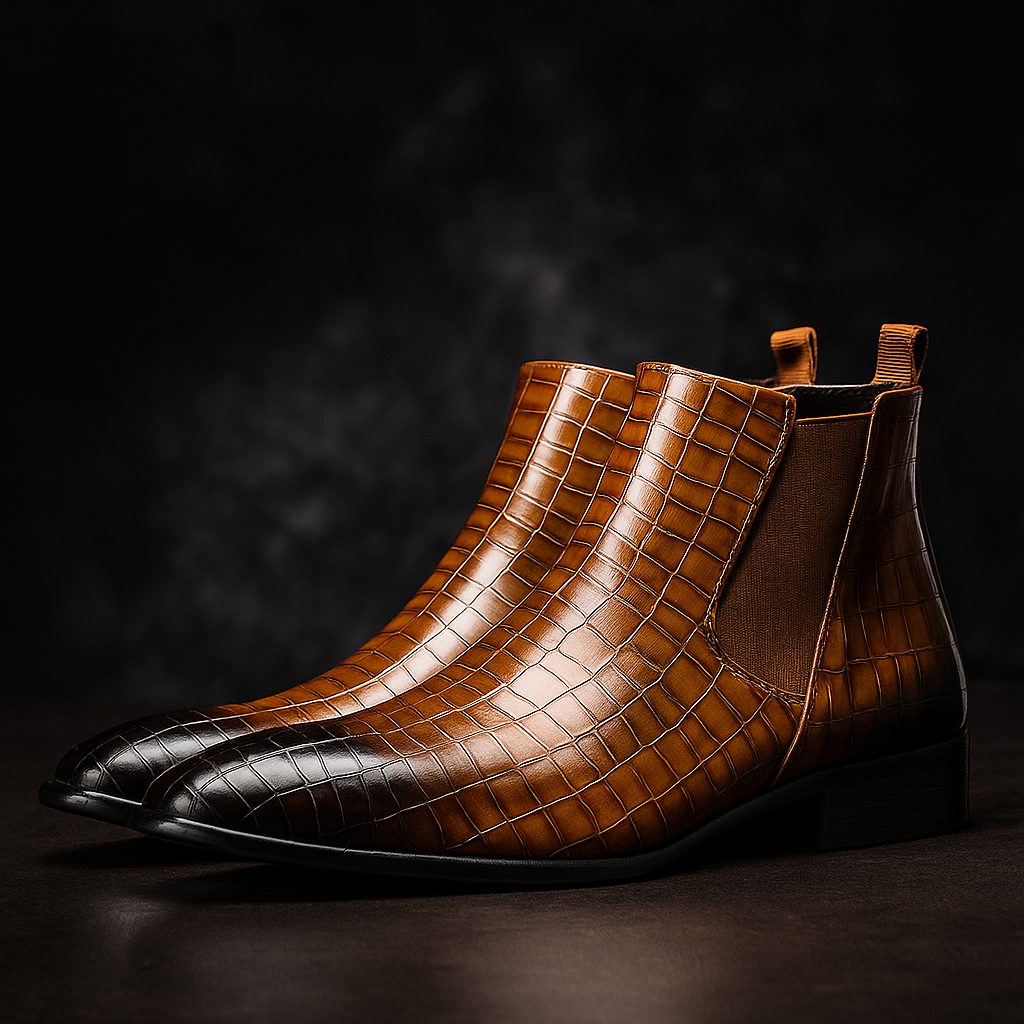 Thomas | Men’s Snakeskin Chelsea Shoes