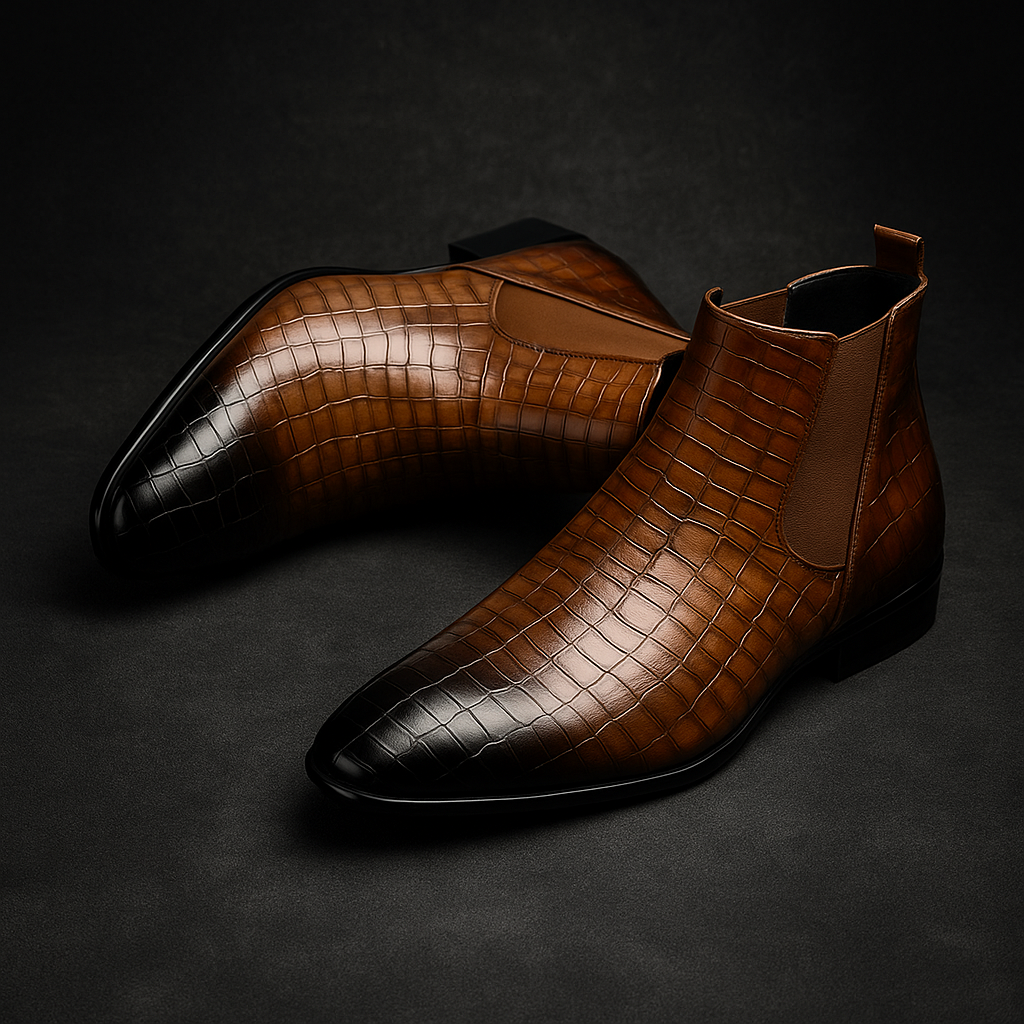 Thomas | Men’s Snakeskin Chelsea Shoes