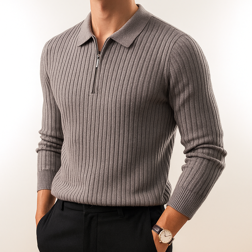 Langley | Men’s Button-Up Polo Sweater