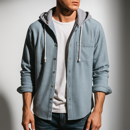 Merrick | Men’s Corduroy Button-Up Hoodie