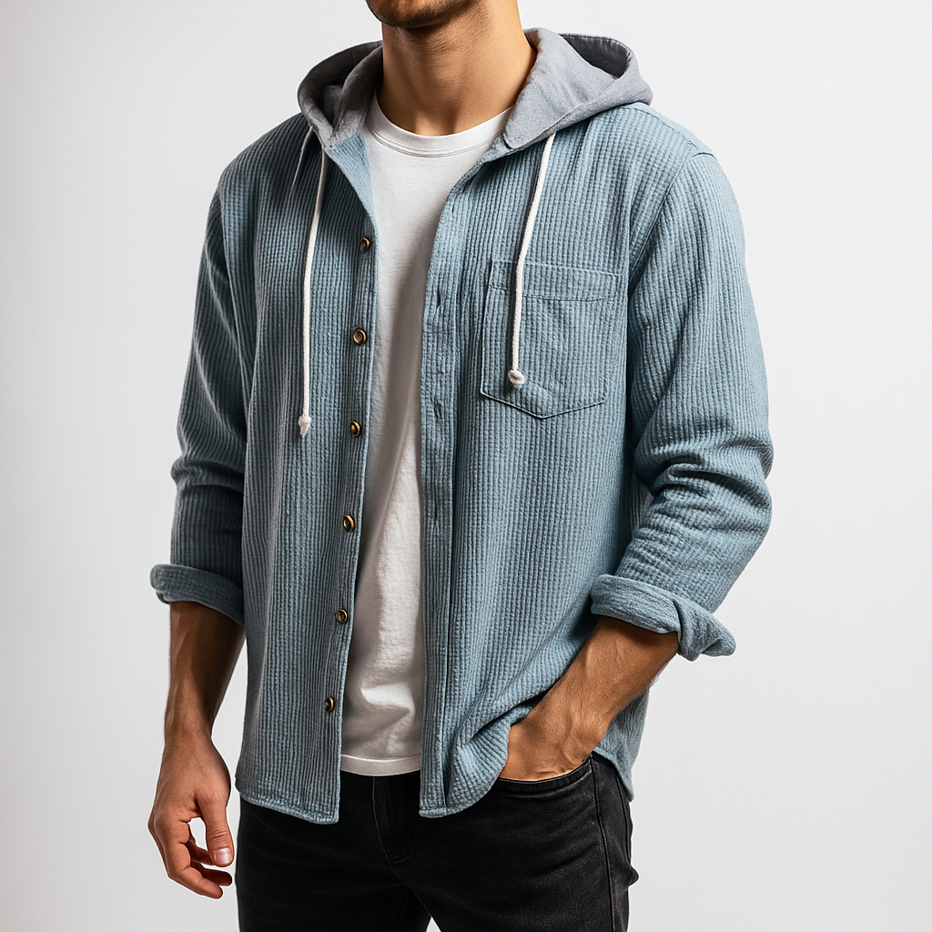 Merrick | Men’s Corduroy Button-Up Hoodie