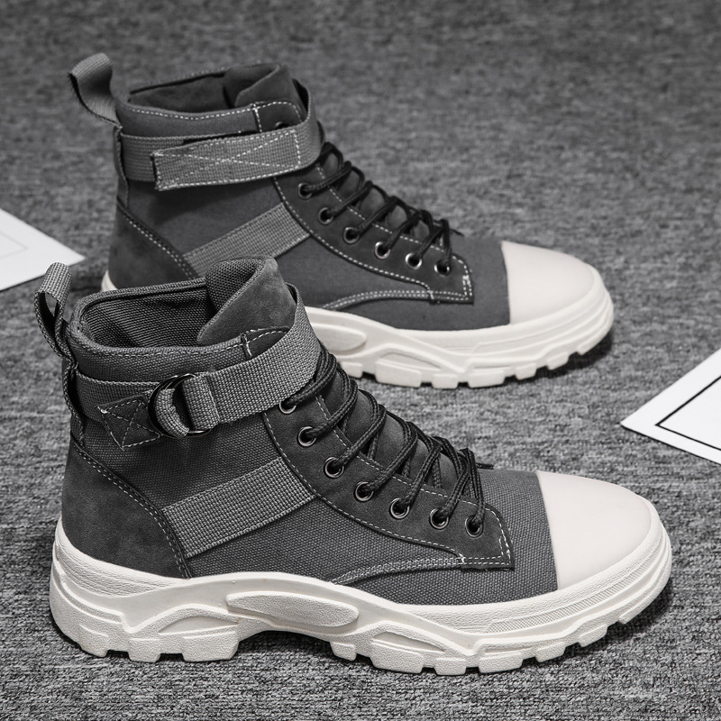 Emman | Men’s High-Top Motorcycle Boots with Rugged Sole