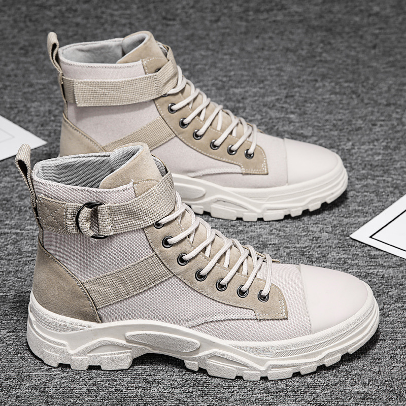 Emman | Men’s High-Top Motorcycle Boots with Rugged Sole