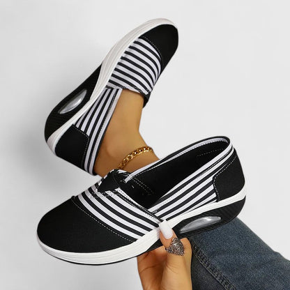 Blaire | Women’s Orthopedic Striped Slip On Loafers