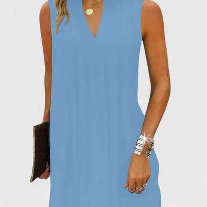 Hollis | Women’s Elegant Flattering Sleeveless V-Neck Dress