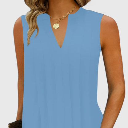 Hollis | Women’s Elegant Flattering Sleeveless V-Neck Dress