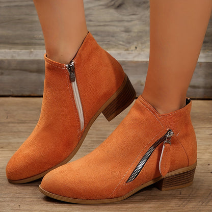 Delilah | Women’s Chic Pointed Ankle Boots with Zipper Closure