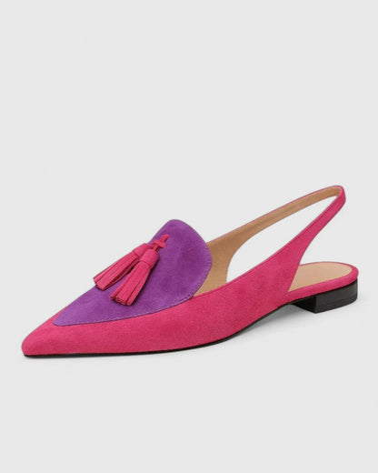 Sable | Women’s Colorblock Pointed Toe Slingback Loafers