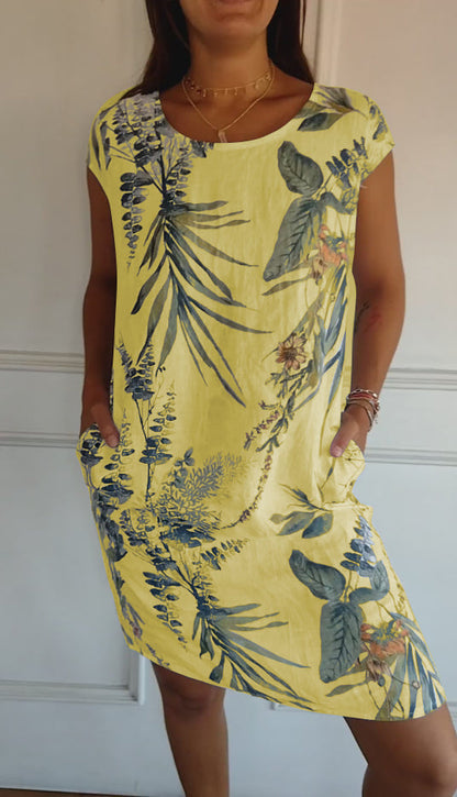 Kendra | Women’s Casual Leaf Print Summer Dress