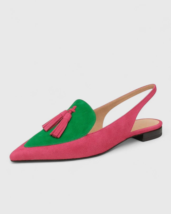Sable | Women’s Colorblock Pointed Toe Slingback Loafers