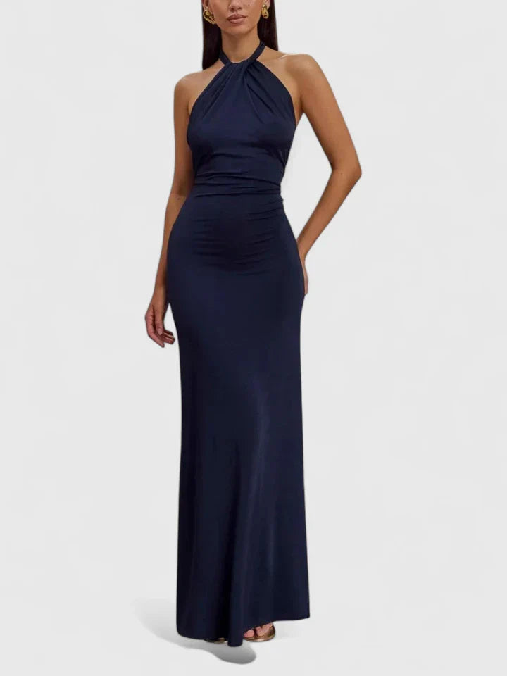 Delilah | Women’s Sophisticated Halter Maxi Dress