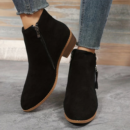 Delilah | Women’s Chic Pointed Ankle Boots with Zipper Closure
