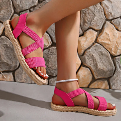 Yanna | Women’s Woven Cross Strap Sandals