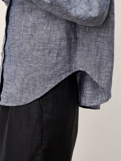 Brittany | Women’s Linen Relaxed Drop Shoulder Pocket Shirt