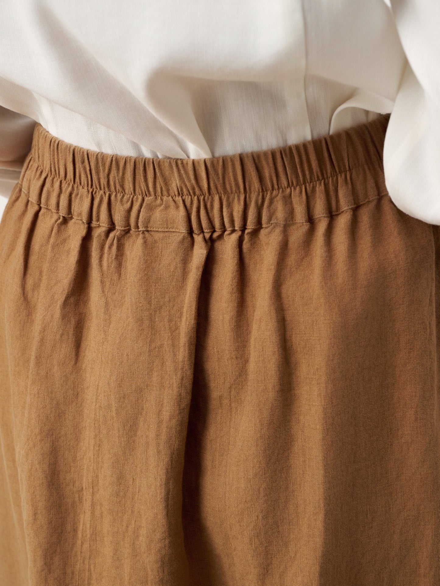 Waverly | Women’s Linen Pleated Side Button Midi Skirt