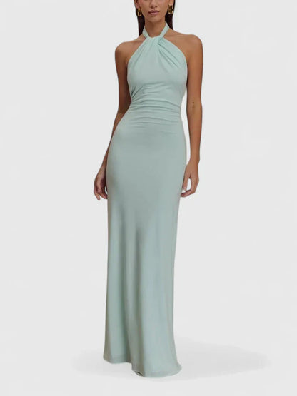 Delilah | Women’s Sophisticated Halter Maxi Dress