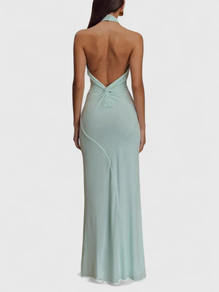 Delilah | Women’s Sophisticated Halter Maxi Dress
