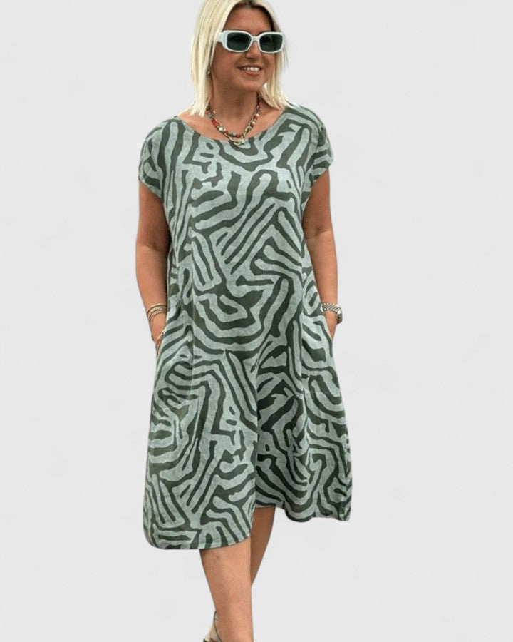 Bailey | Women’s Comfortable Printed Midi Dress