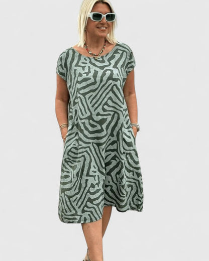 Bailey | Women’s Comfortable Printed Midi Dress