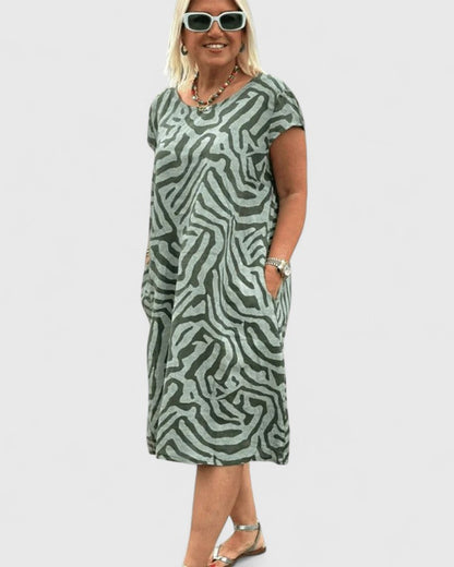 Bailey | Women’s Comfortable Printed Midi Dress