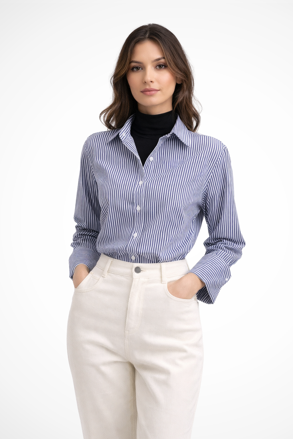 Cressalie | Women’s Striped Button Blouse