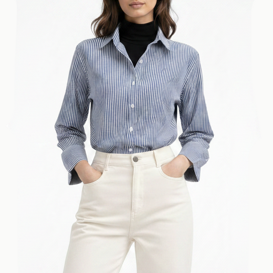 Cressalie | Women’s Striped Button Blouse