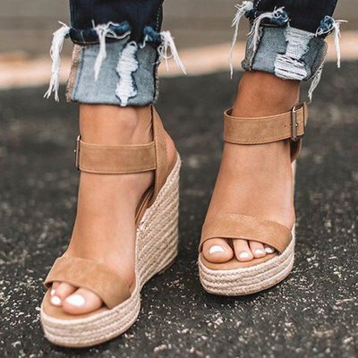 Jordan | Women’s Spring Open Toe Wedge Heel Sandals