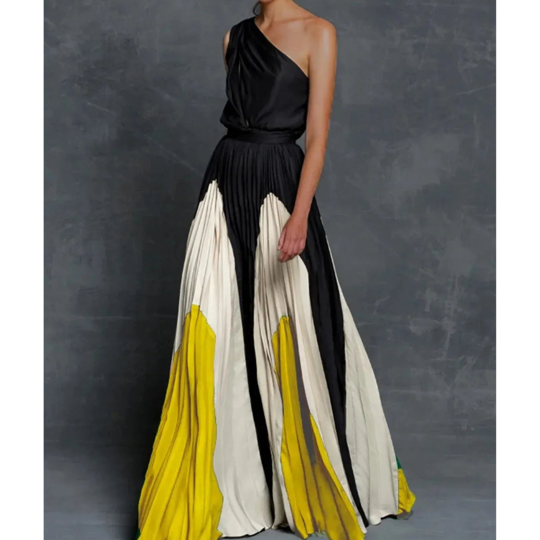 Giselle | Women’s Artistic One Shoulder Maxi Dress