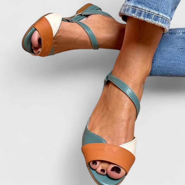 Maren | Women’s Elegant Colorblock Flat Sandals