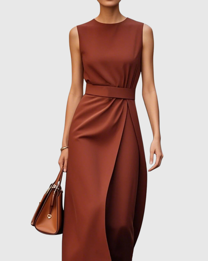 Marina | Women’s Round Neck Midi Dress