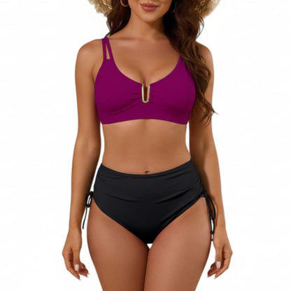 Daphne | Women’s Two-Piece Swimsuit Set with Split Strap Top
