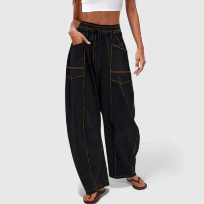 Sable | Women’s Comfortable Drawstring Wide Leg Trousers
