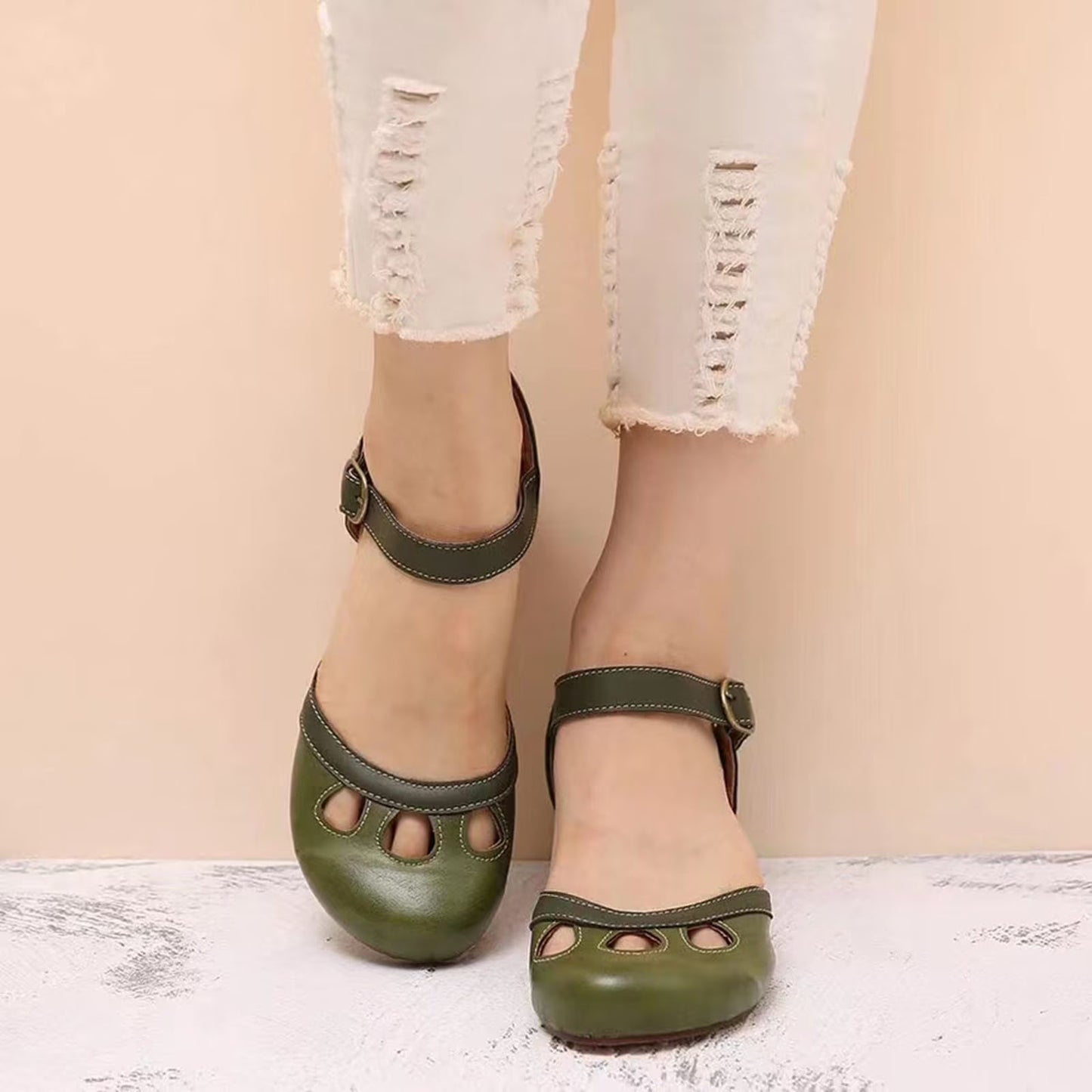 Aubriella | Women’s Orthopedic Colorblock Cutout Sandals