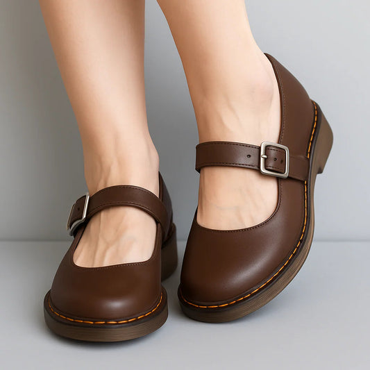 Ellery | Women’s Buckle Strap Mary Jane Flats