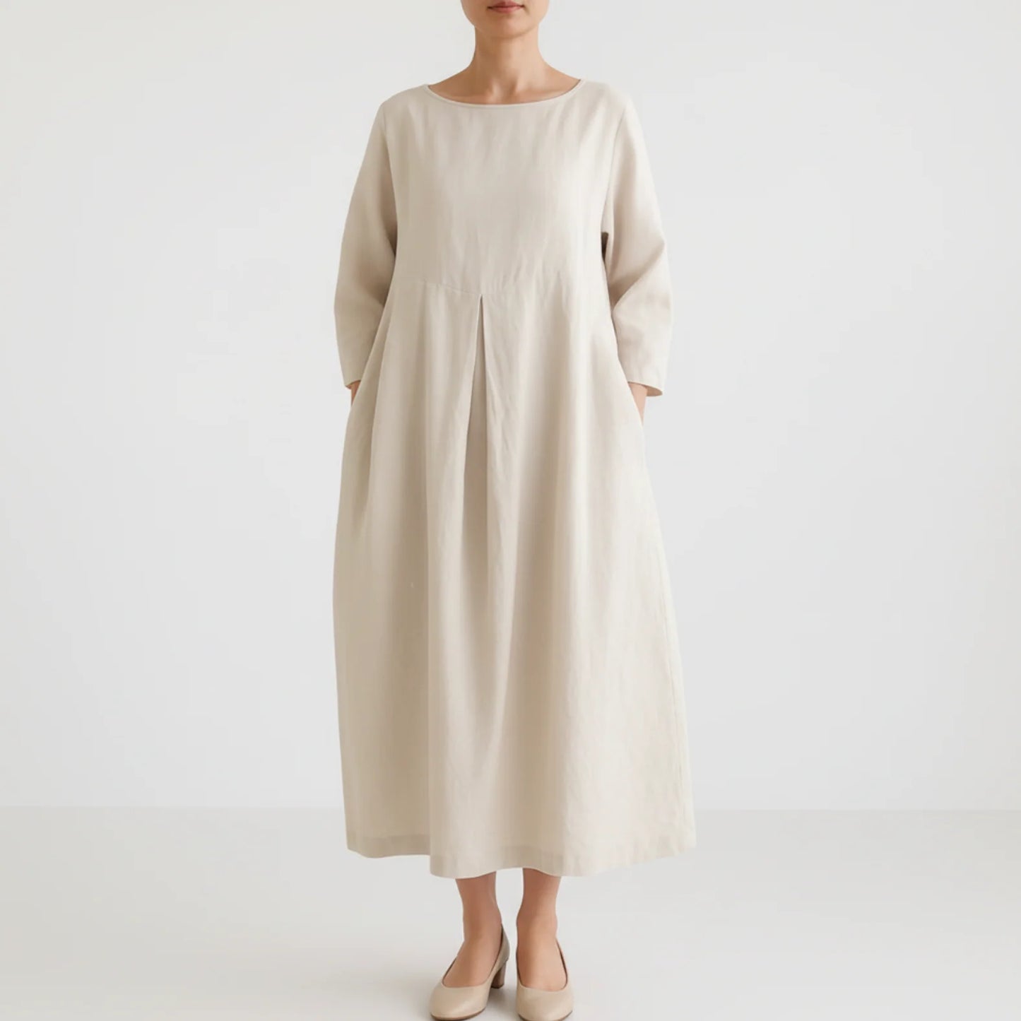 Adeline | Women’s Casual Pleated Midi Dress