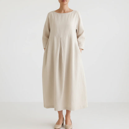 Adeline | Women’s Casual Pleated Midi Dress