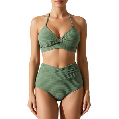 Aubrielle | Women’s Two-Piece Swimsuit Set with High-Waisted Bottoms