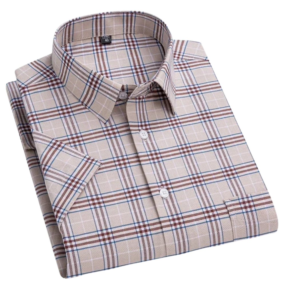 Steven | Men’s Striped Short Sleeve Button Up Shirt