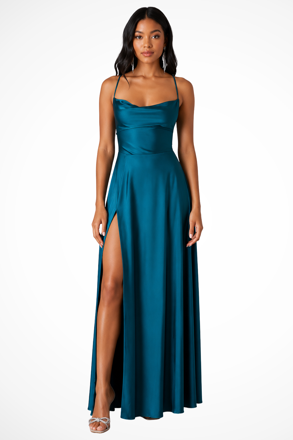 Aubrielle | Women’s Cowl Neck Maxi Dress