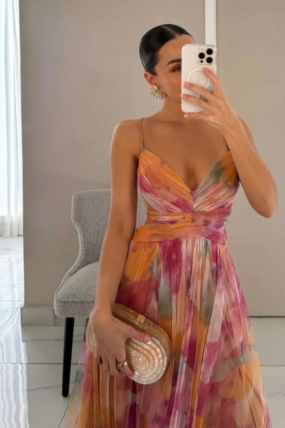 Seraphina | Women’s Elegant Pleated Maxi Dress