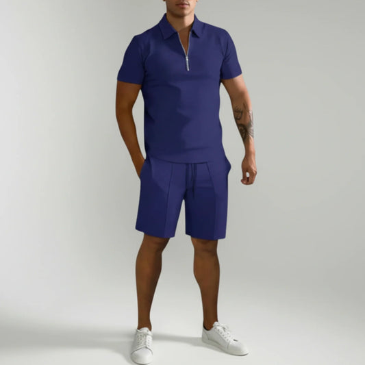 Callahan | Men’s Two-Piece Summer Set with Half-Zip Shirt