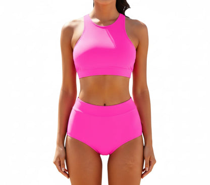 Solara | Women’s Sporty Two-Piece Swimsuit Set with Bandeau Top