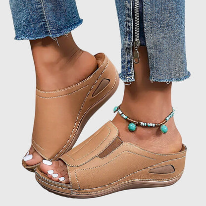 Mallie | Women’s Orthopedic Wedge Slide Sandals