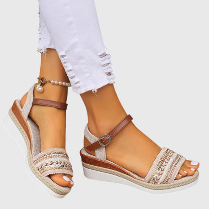 Aubrielle | Women’s Orthopedic Beaded Wedge Sandals