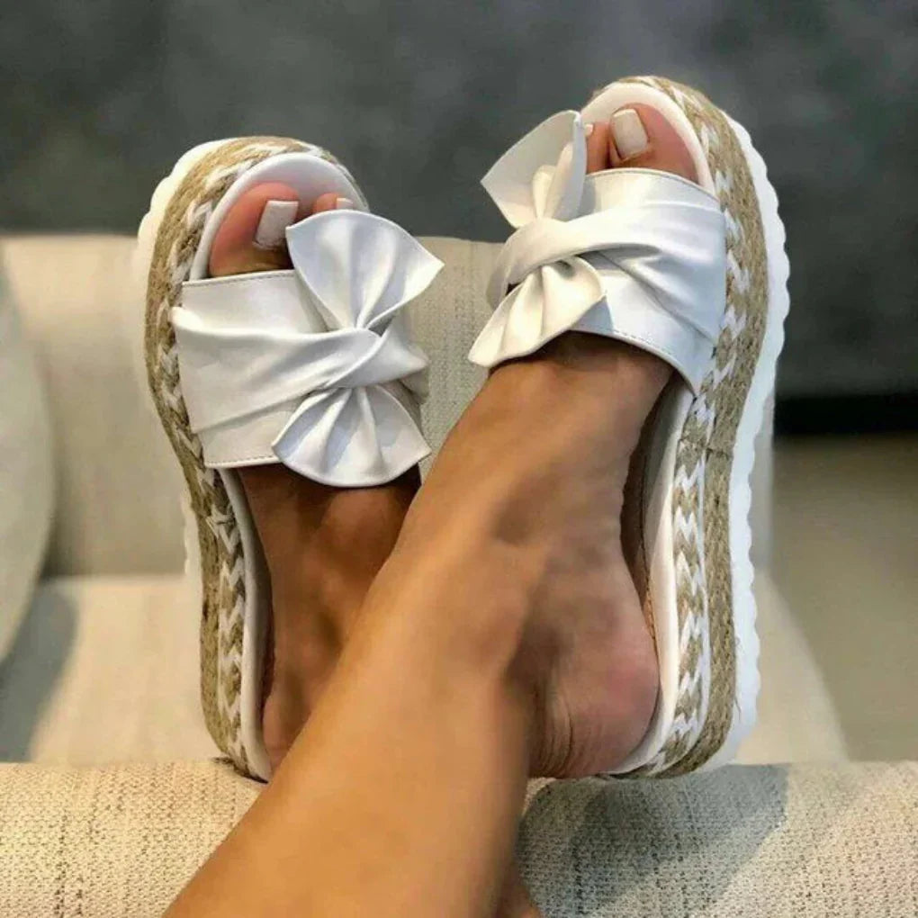 Kensington | Women’s Spring Bow Platform Slide Sandals