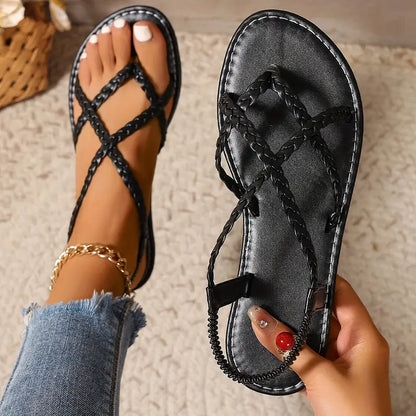 Kaia | Women’s Spring Braided Flat Sandals