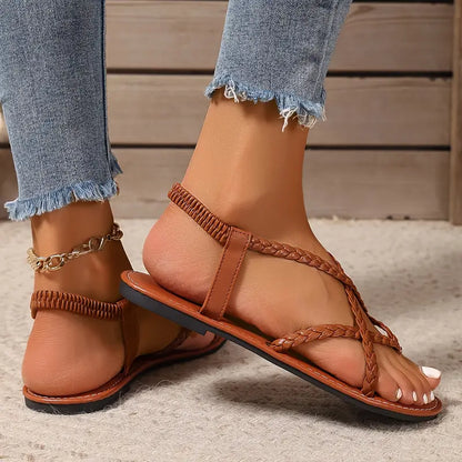 Kaia | Women’s Spring Braided Flat Sandals